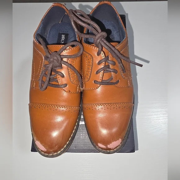 Bruno Marc | Boy's Tan Dress Shoes - Picture 3 of 6